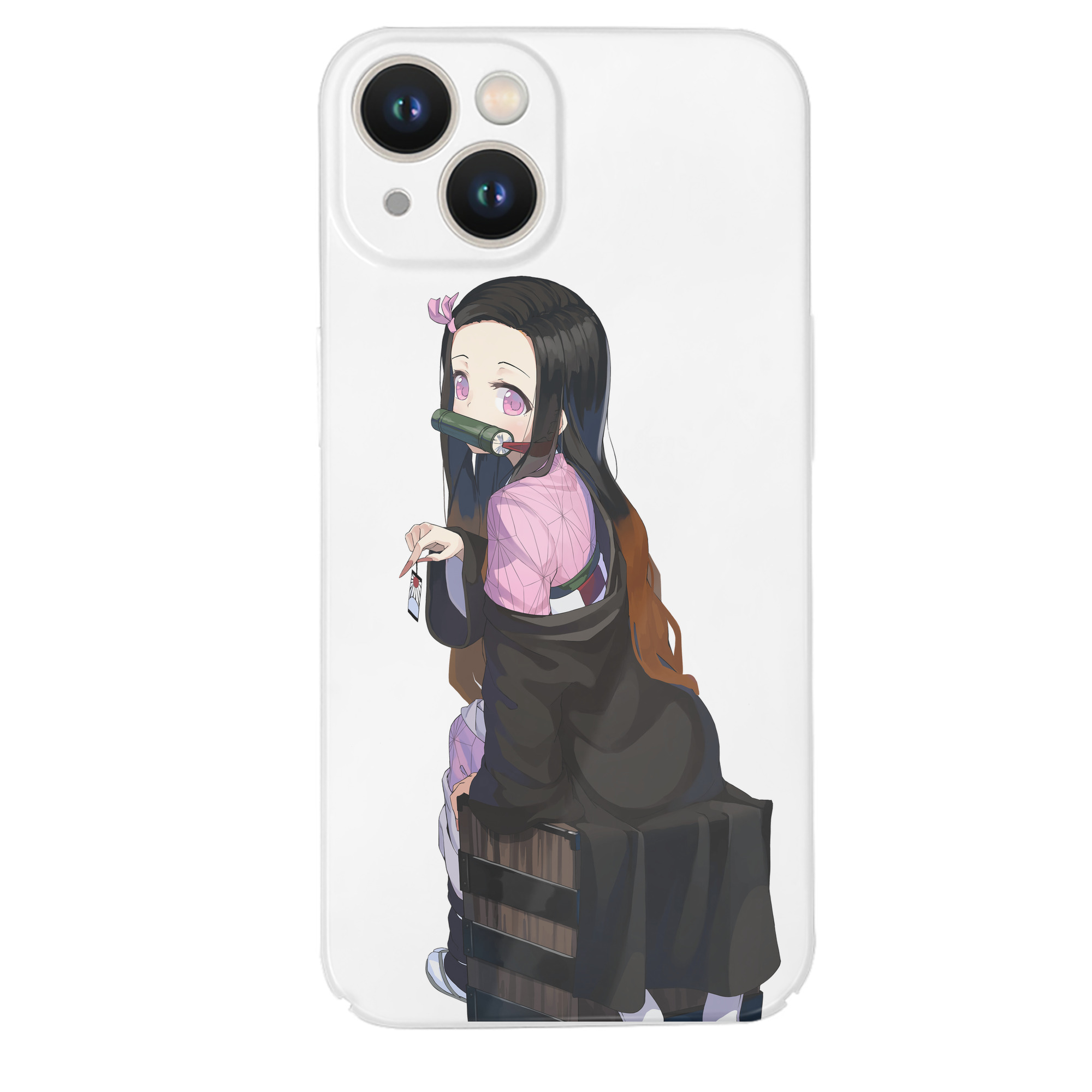 （画像用） 鬼滅の刃（きめつのやいば）竈門 禰󠄀豆子／かまど ねずこ Kamado Nezuko 【iPhone 14シリーズ対応】ハードケース